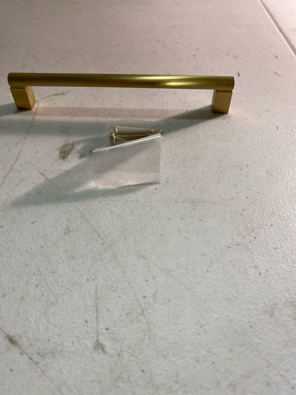 Alno A430-6-SB Vogue 6" Center to Center Modern Solid Brass Cabinet Handle / Drawer Pull - Satin Brass