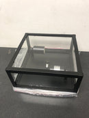 Hampton bay 44828 Hurley Modern 2 -Light Matte Black Outdoor Flush Mount Ceiling Light