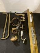 Kingston Brass CCK226K3 Kingston Floor Mounted Tub Filler – Includes Hand Shower - Antique Brass