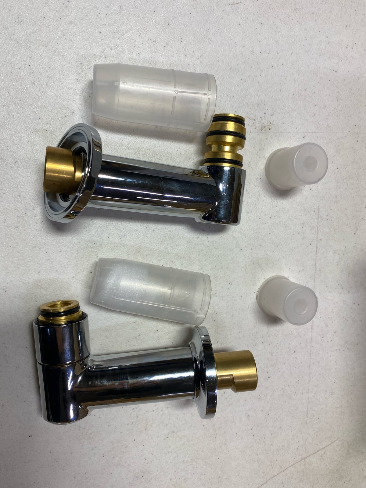 Brizo T71764-NK Wall Mounted Tub Filler Unions - Luxe Nickel