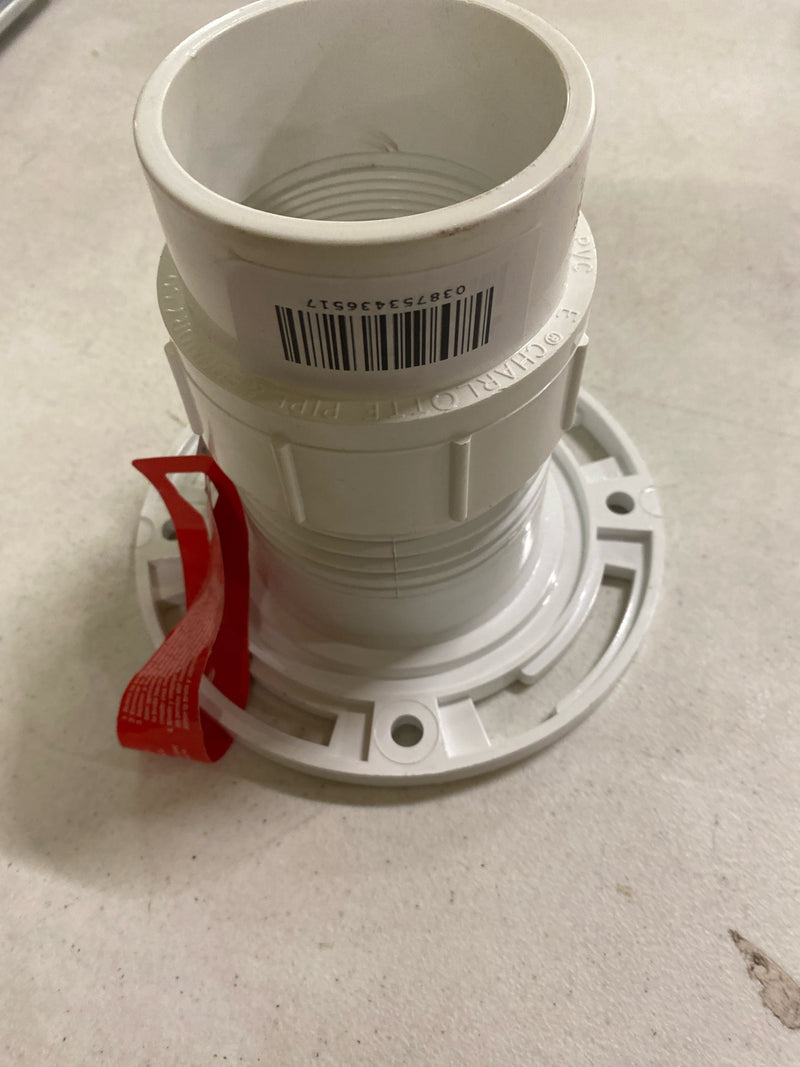 Oatey 436512 4 in. PVC Twist-N-Set Open Toilet Flange