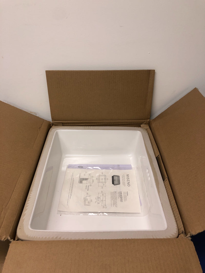 Miseno 19-7/8" Rectangular Undermount Bathroom Sink with Rear Overflow