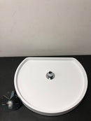 Rev-A-Shelf 6221-22-11-52 RAS Polymer 22 Inch D-Shaped Single Lazy Susan Shelf with Bottom Mount Hardware - White