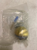 Baldwin 4000 1 Inch Half Dome Brass Door Bumper, Satin Brass and Brown