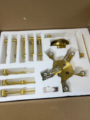 Siljoy SHLP-JJ002-62 24 in. 10-Light Modern Gold Crystal Chandelier for Kitchen Island Dinning Room Pendant Light Fixtures