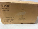 Vaxcel H0220 Beloit 3-Light Satin Nickel Farmhouse Chandelier Clear Glass
