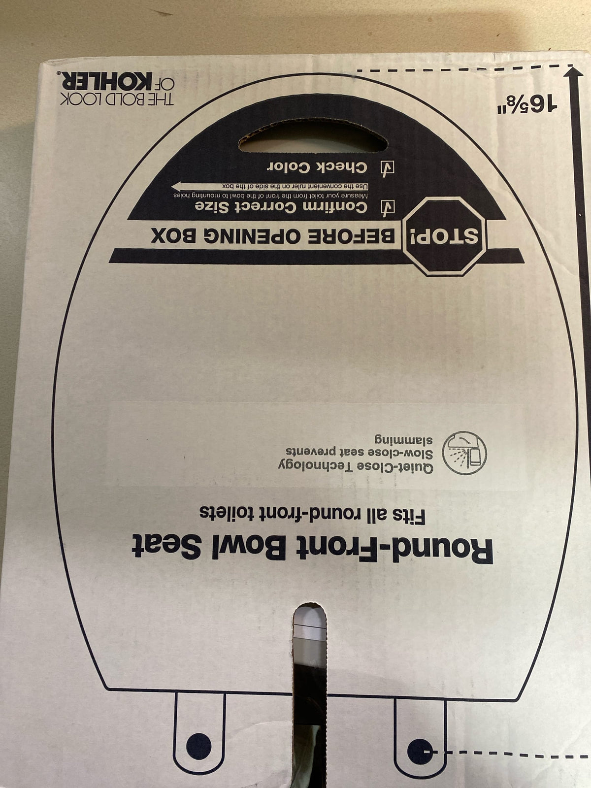 Kohler K-4639-RL-95 Cachet ReadyLatch Round-Front Quiet-Close Toilet Seat - Ice Grey