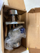 Emtek 5112ROUUS26 Round Knobset Passage Door Knob Set with Modern Rectangular Rose - Polished Chrome