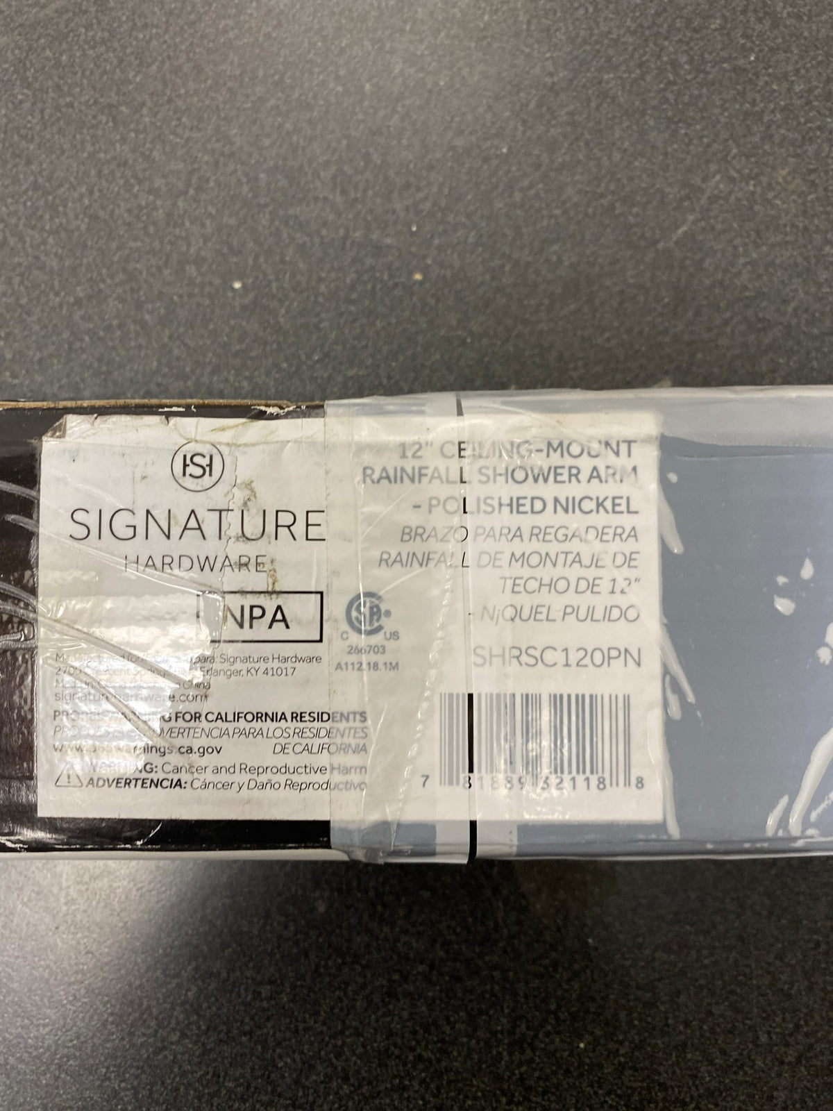 Signature Hardware SHRSC120PN 12" Round Ceiling-Mount Shower Arm - Polished Nickel