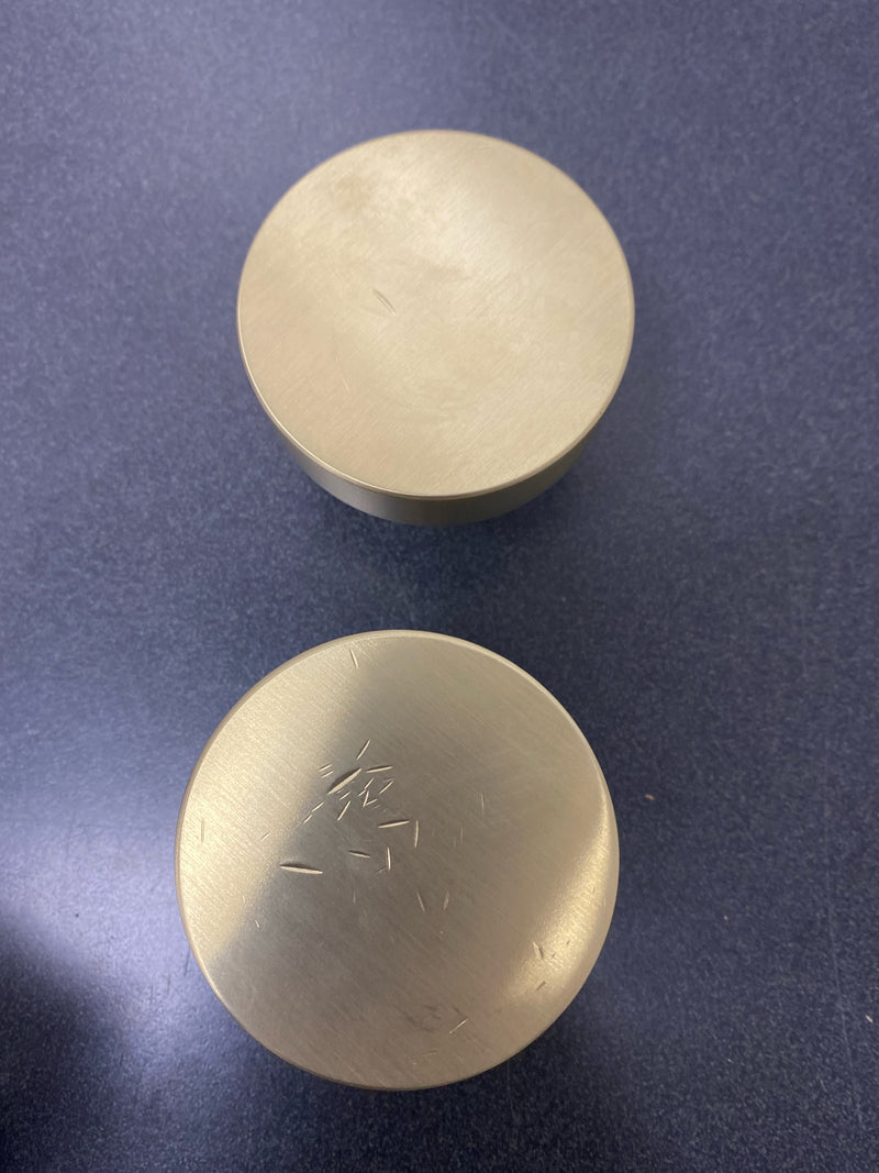 Baldwin PSCONCFR044 Contemporary Passage Door Knob Set with 5 Inch Rectangle Rose from the Reserve Collection - Lifetime Satin Brass