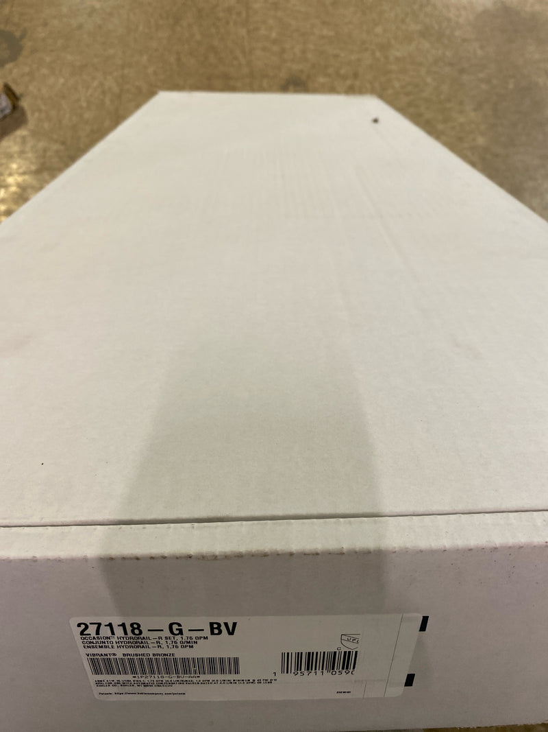 KOHLER K- 27118-G-BV OCCASION HYDRORAIL-R SET, 1.75 GPM, Vibrant Brushed Bronze