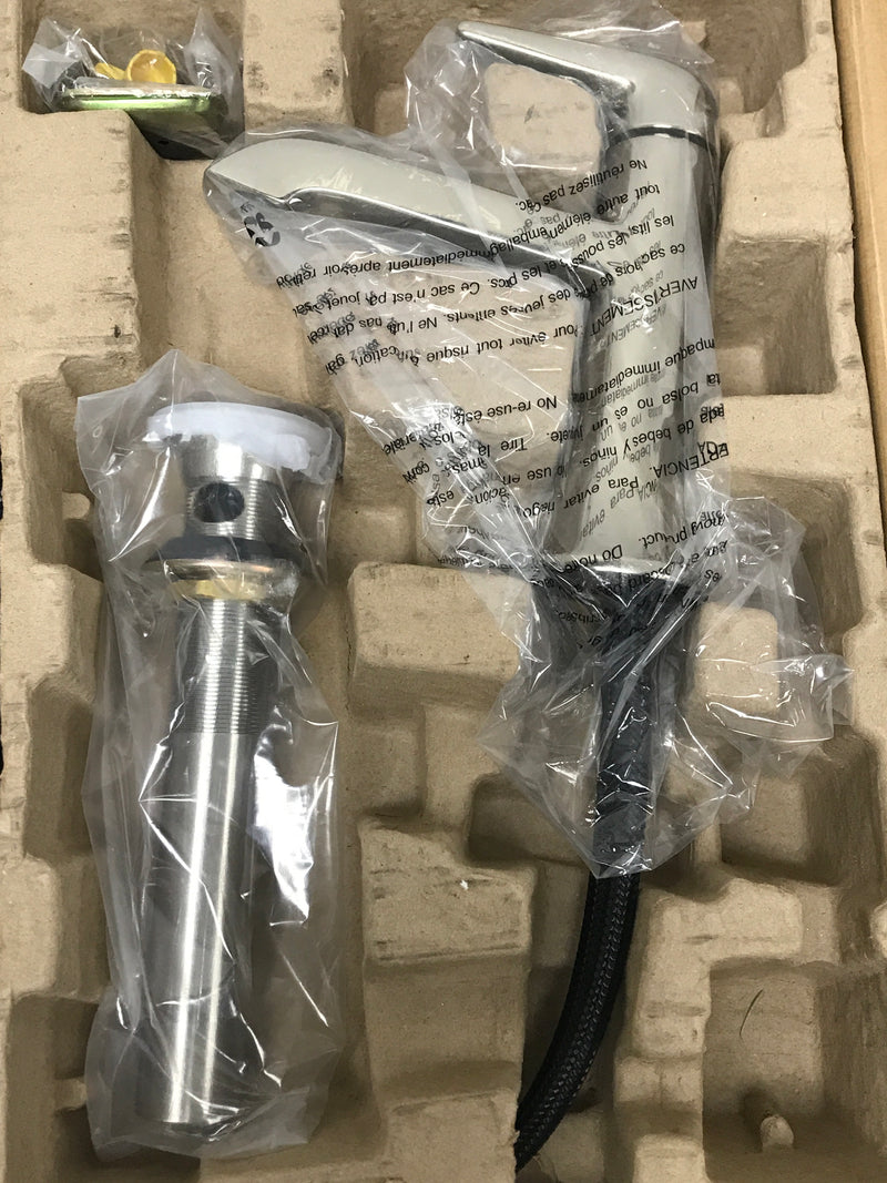 Kohler K-22022-4-SN Tempered 1.2 GPM Single Hole Bathroom Faucet with Pop-Up Drain Assembly - Vibrant Polished Nickel