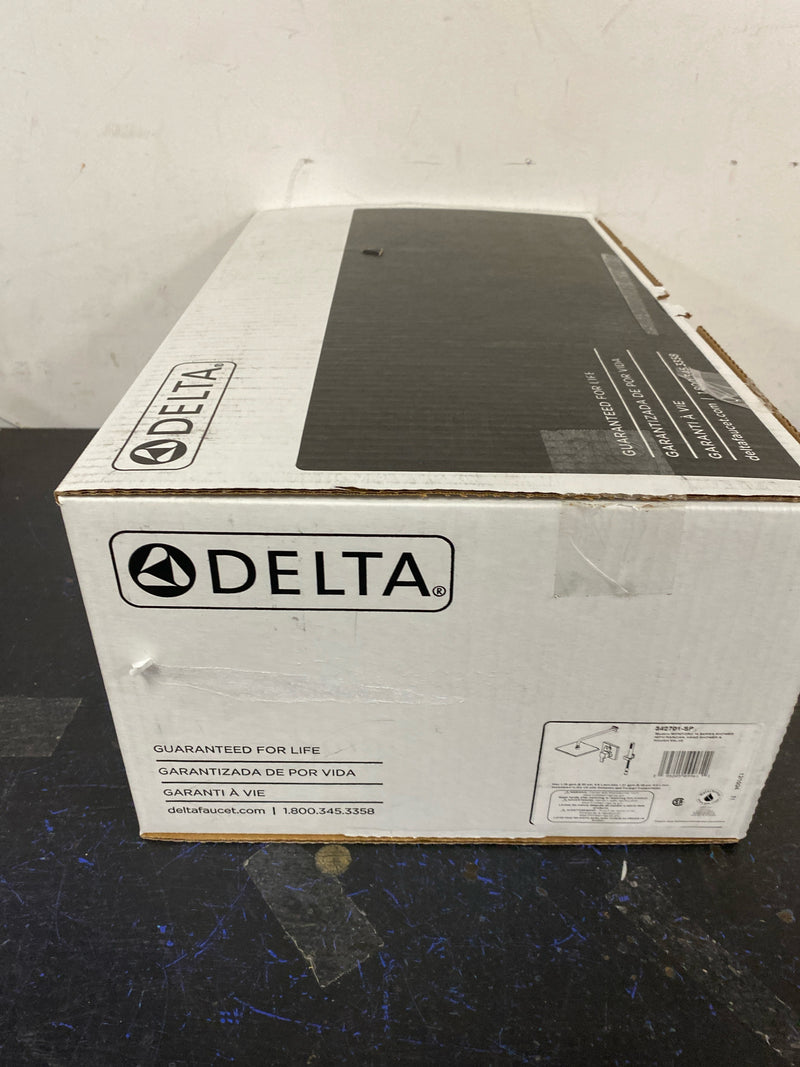 Delta 342701-SP Modern Square Non Shared Function Shower System Package with 1.75GPM Single Function Shower Head and Hand Shower - Includes Rough-In - SpotShield Brushed Nickel