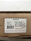 Baldwin FDROUTAR150 Round Non-Turning Two-Sided Dummy Door Knob Set with Arch Rose - Satin Nickel