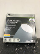 Commercial electric FM11LP6WYMMBKHD 11 in. Matte Black Integrated LED Dimmable Selectable CCT Flush Mount Indoor Ceiling Light