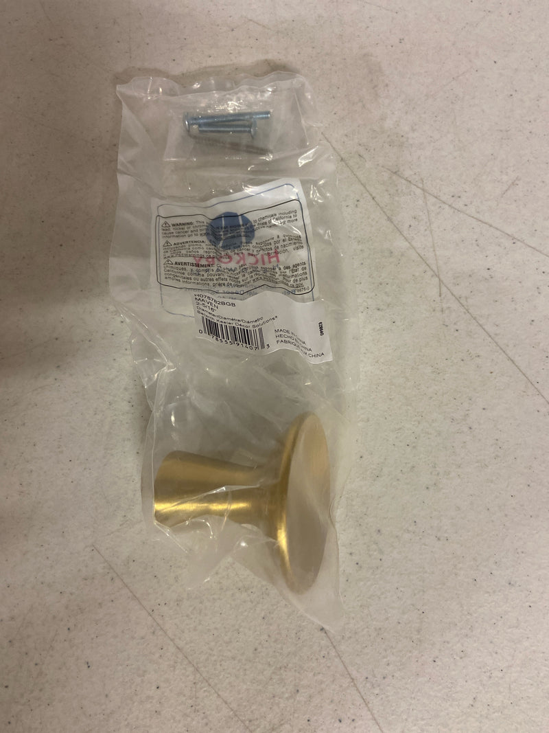 Hickory Hardware H078782BGB Maven 2-5/16" Mid Century Modern Concave Round Cabinet Knob / Drawer Knob - Brushed Golden Brass