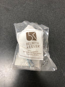 Belwith Keeler B077041MW-14 Firenze 2-1/2" Modern "T" Bar Italian Marble Glam Cabinet Knob / Drawer Knob - White Marble / Polished Nickel