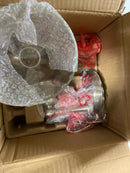 Home decorators collection HB2623-SD-35 Evelyn 6 in. 1-Light Brushed Nickel Industrial Indoor Wall Sconce with Clear Seeded Glass Shade