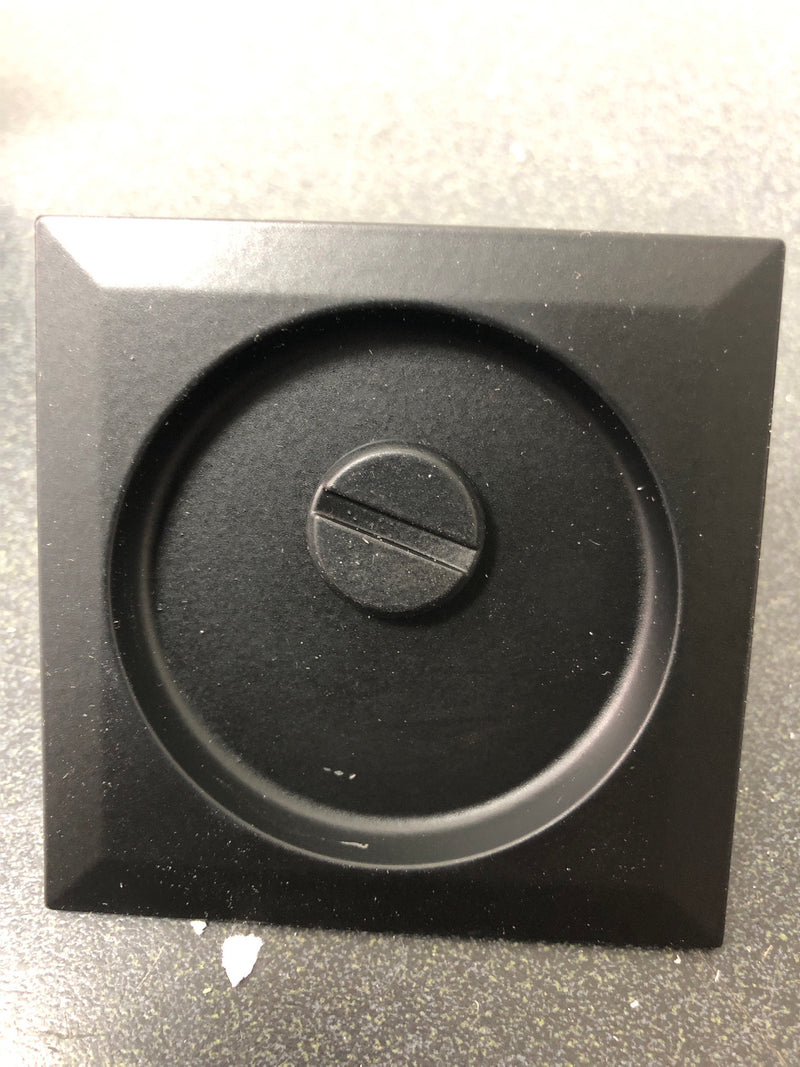 Kwikset Matte Black Square Bed/Bath Pocket Door Lock-335514SQTPCKTDR