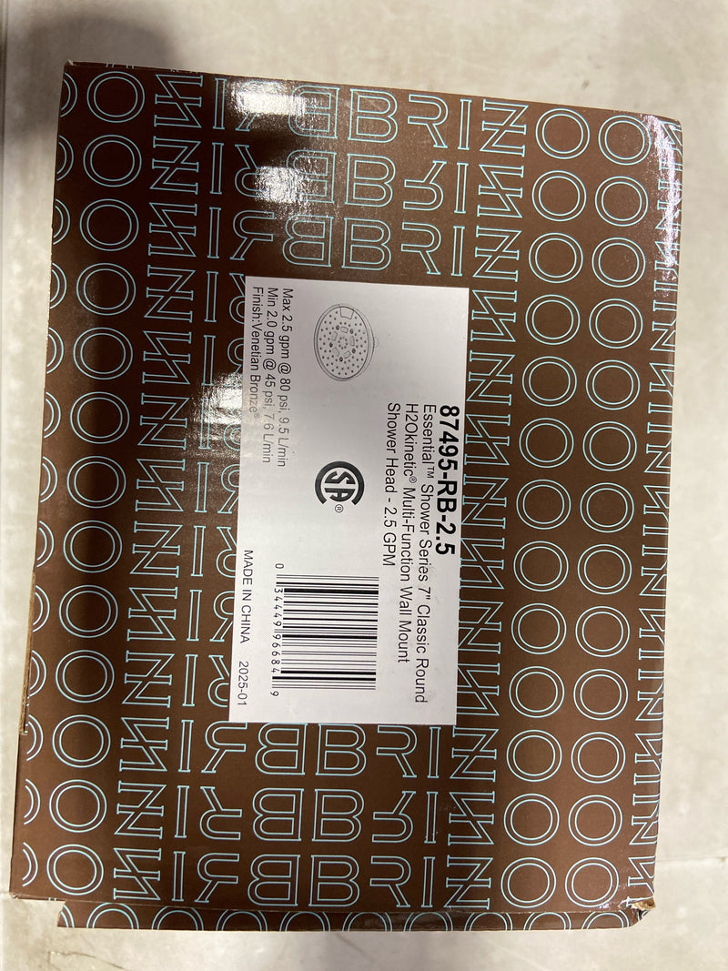 Brizo 87495-RB-2.5 Essential 2.5 GPM Multi Function Shower Head with H2Okinetic and Touch Clean Technologies - Venetian Bronze