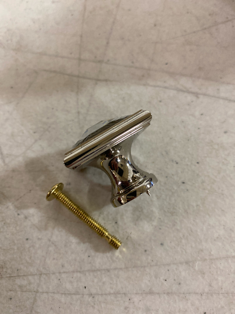 Alno C212-PN Traditional Crystal Knobs, 1-1/4", Polished Nickel