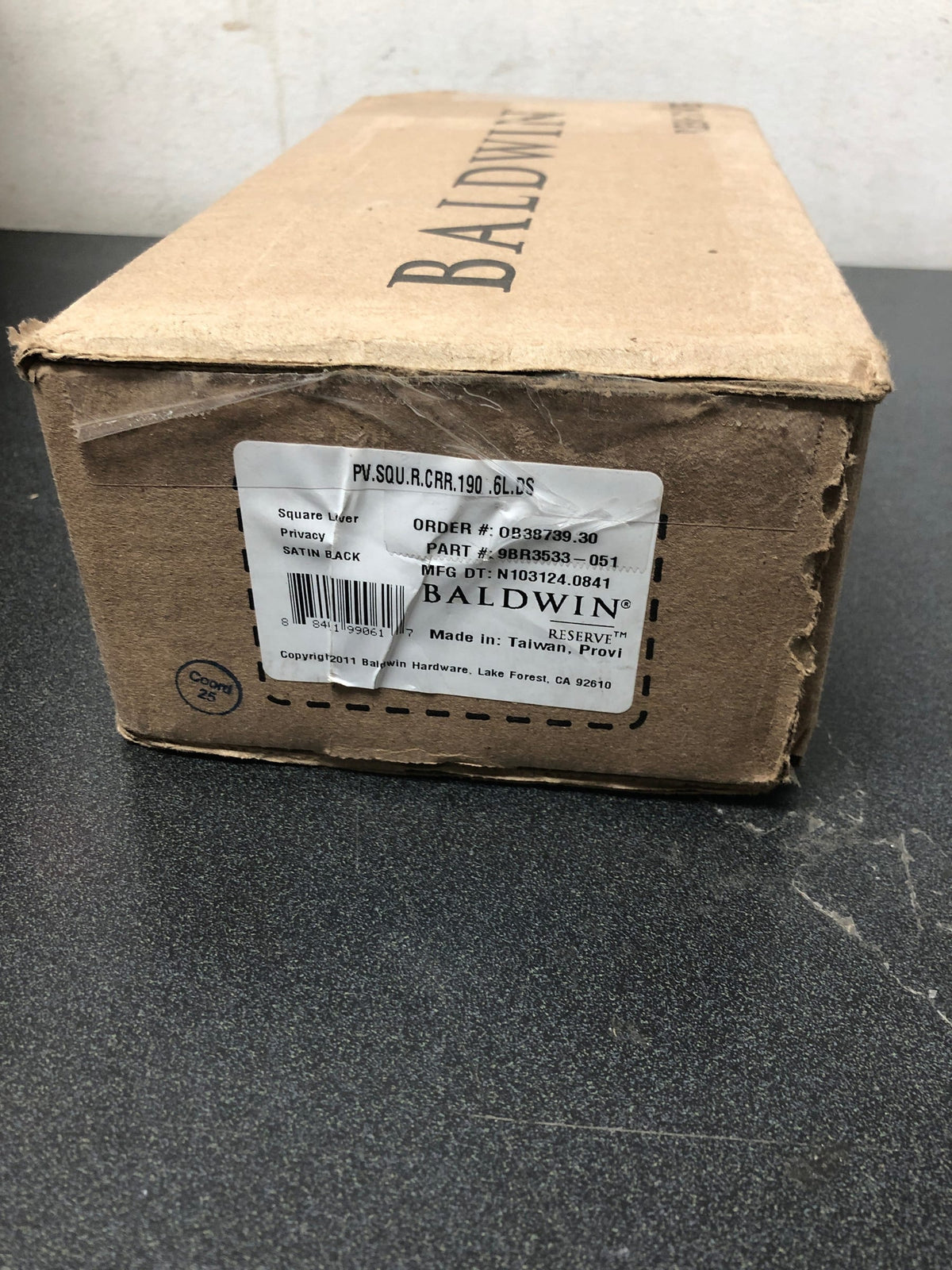 Baldwin PVSQUCRR190 - Privacy Leverset