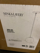 Minka Lavery 295-84 Desert 10" Wide Mini Pendant with Amber Swirl Glass Shade - Brushed Nickel