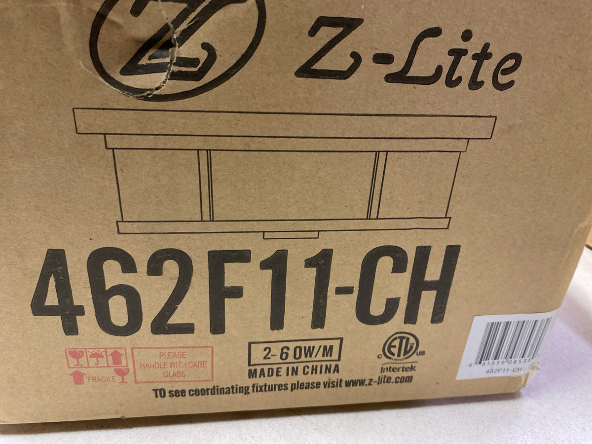 Z-Lite 462F11-CH 2 Light Flush Mount, Chrome