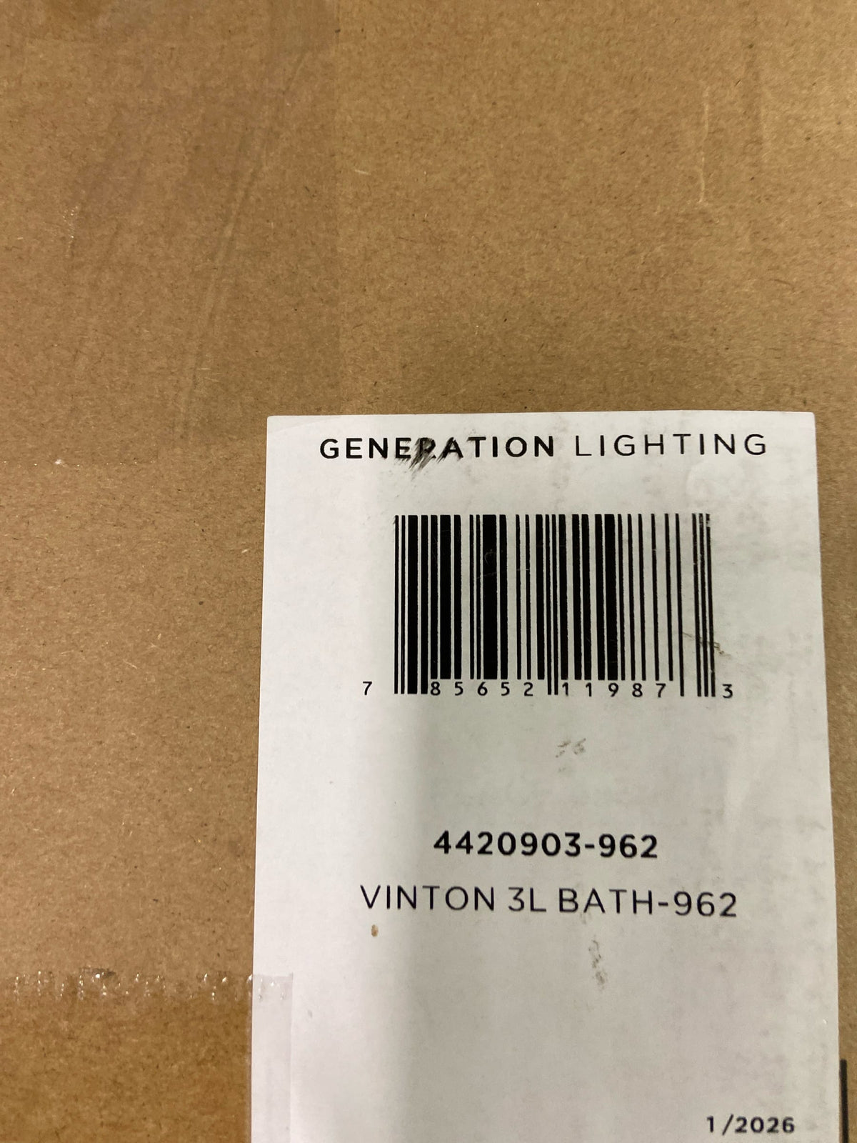 Generation lighting 4420903-962 Vinton 20.75 in. 3-Light Brushed Nickel Bathroom Vanity Light with Etched White Glass Shades