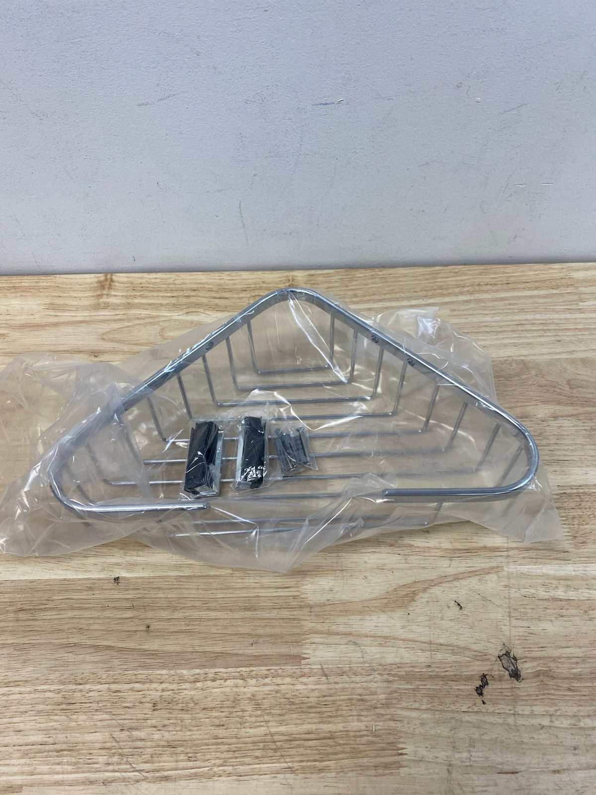 Deltana WBC1310U26 Solid Brass 13 1/4" Wide Rectangular Corner Wire Bath Shower Basket - Chrome