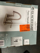 Glacier bay HD67513W-6C04 Melina 4 in. Centerset Double Handle High-Arc Bathroom Faucet in Brushed Nickel