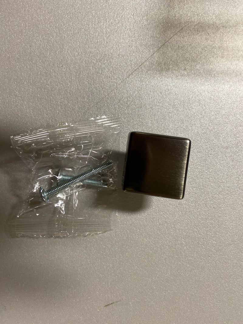 Amerock 2000641 Blackrock 1-3/16 in. (30mm) Modern Gunmetal Square Cabinet Knob