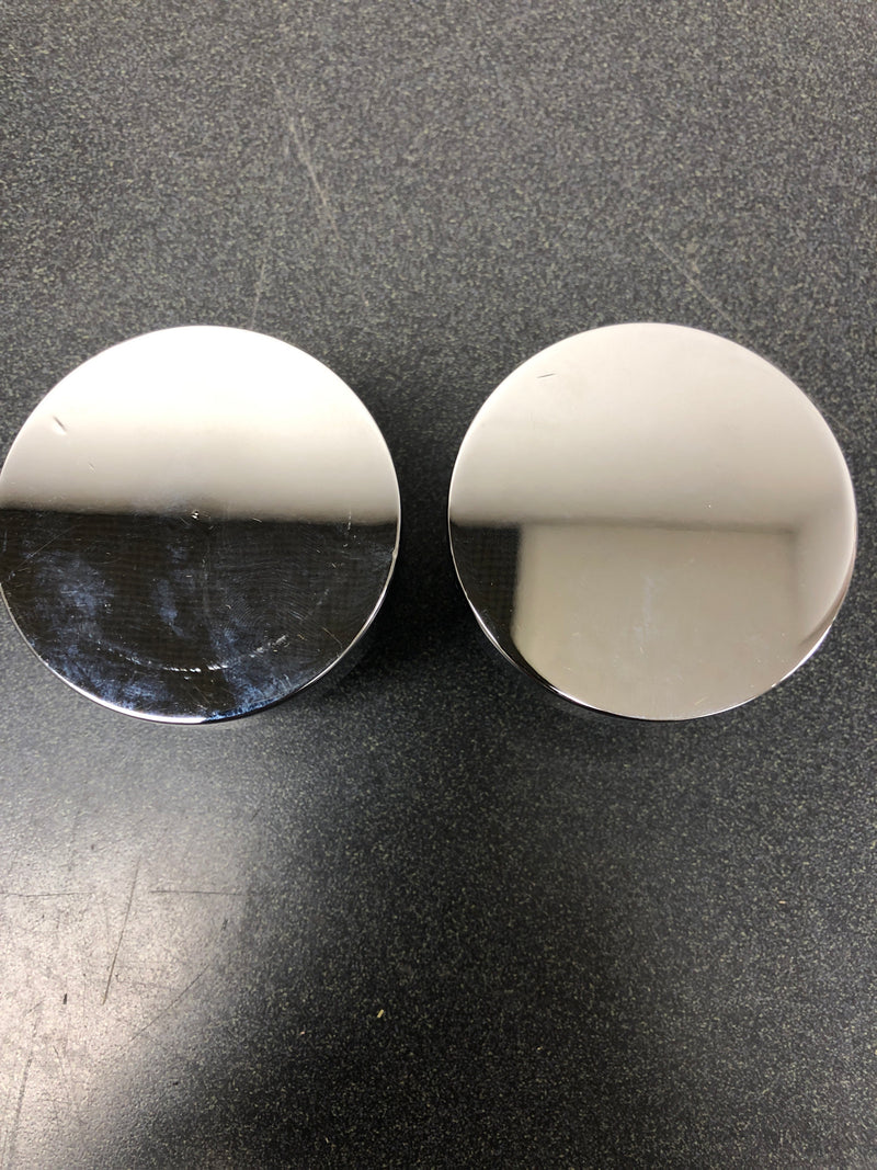 Baldwin FDCONCRR260 Contemporary Non-Turning Two-Sided Dummy Door Knob Set with Round Rose - Polished Chrome