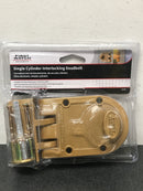 First Watch 1120 Single Cylinder Interlocking Deadbolt with Tamper-Resistant Shutter Guard - Polished Brass