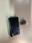 Deltana S35U1B-R 3-1/2 x 3-1/2 Plain Bearing Square Corner Full Mortise Hinge - Pair - Black