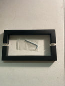 Sure-Loc SHR-SQ1 FBL Square 8" Center to Center Back to Back Shower Door Handle Pull Set - Flat Black