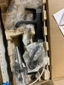 Delta 539-BLMPU-DST Velum 1.2 GPM Single Hole Bathroom Faucet with Curved Spout and Push Pop-Up Assembly - Matte Black
