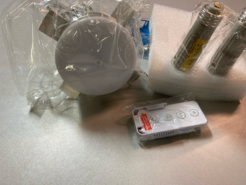 Bell + howell 2222 Socket Fan 15.7 in. Indoor Nickel Socket Warm Light Ceiling Fan with Remote