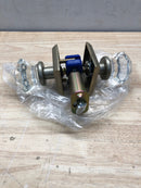 Emtek 720OT-TWB Old Town Crystal Privacy Knobset from the Sandcast Bronze Collection - Tumbled White Bronze