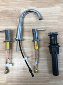 Delta 35749LF Nicoli 1.2 GPM Widespread Bathroom Faucet with Push Pop-Up Drain Assembly - Chrome