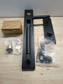 Baldwin 85317190RENT Gramercy Knurled Right Handed One Piece Single Cylinder Keyed Entry Handleset with L030 Interior Lever from the Estate Collection - Satin Black