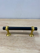 Belwith Keeler B077523-MBBGB Ostia 3-3/4 Inch Center to Center Bar Cabinet Pull - Matte Black and Brushed Golden Brass