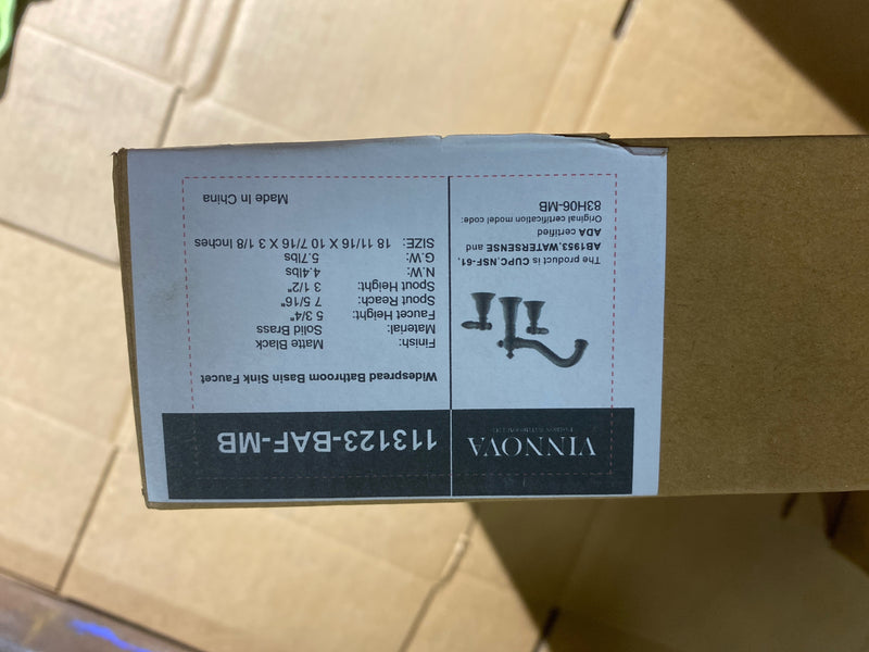 Miseno 113123-BAF-MB Corella 1.2 GPM Widespread Bathroom Faucet - Less Drain - Matte Black