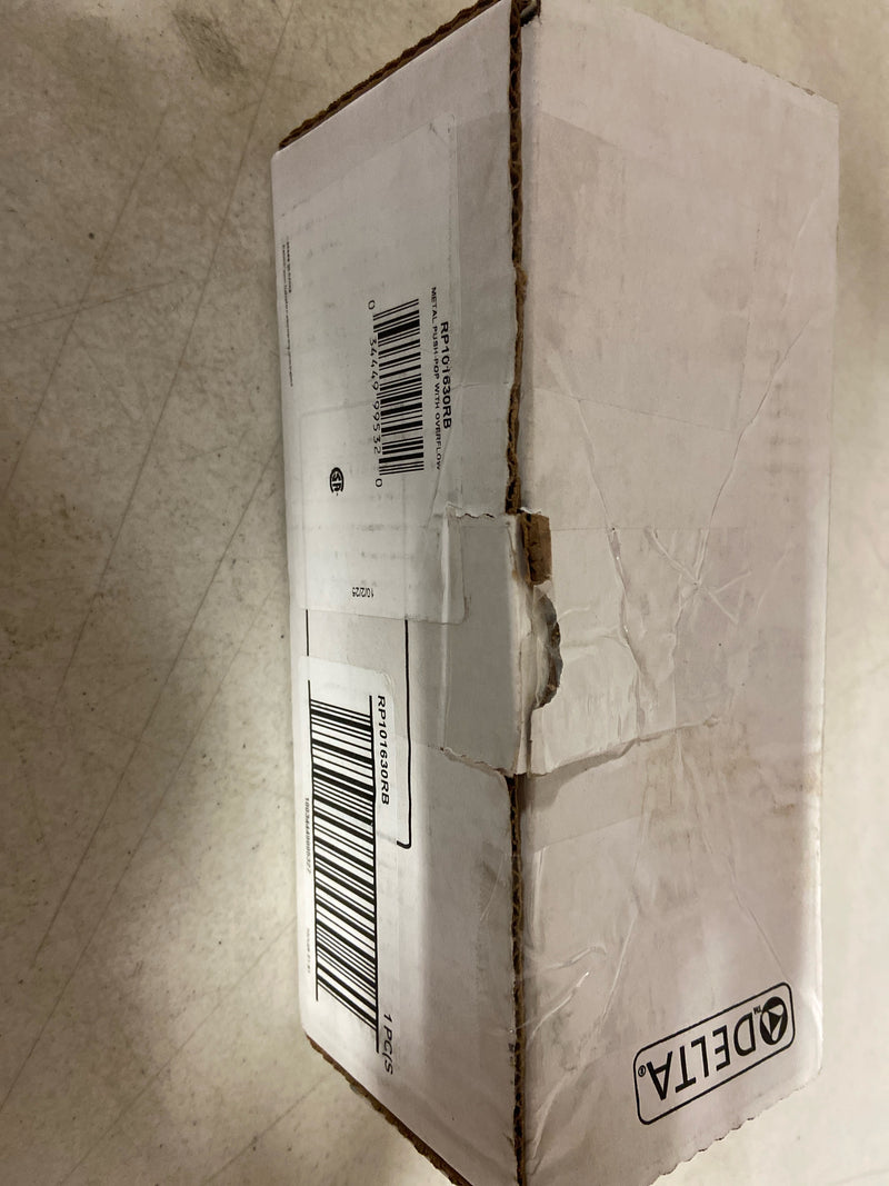 Delta RP101630 Push Pop Up Drain with Overflow and Metal Tail Piece - Venetian Bronze