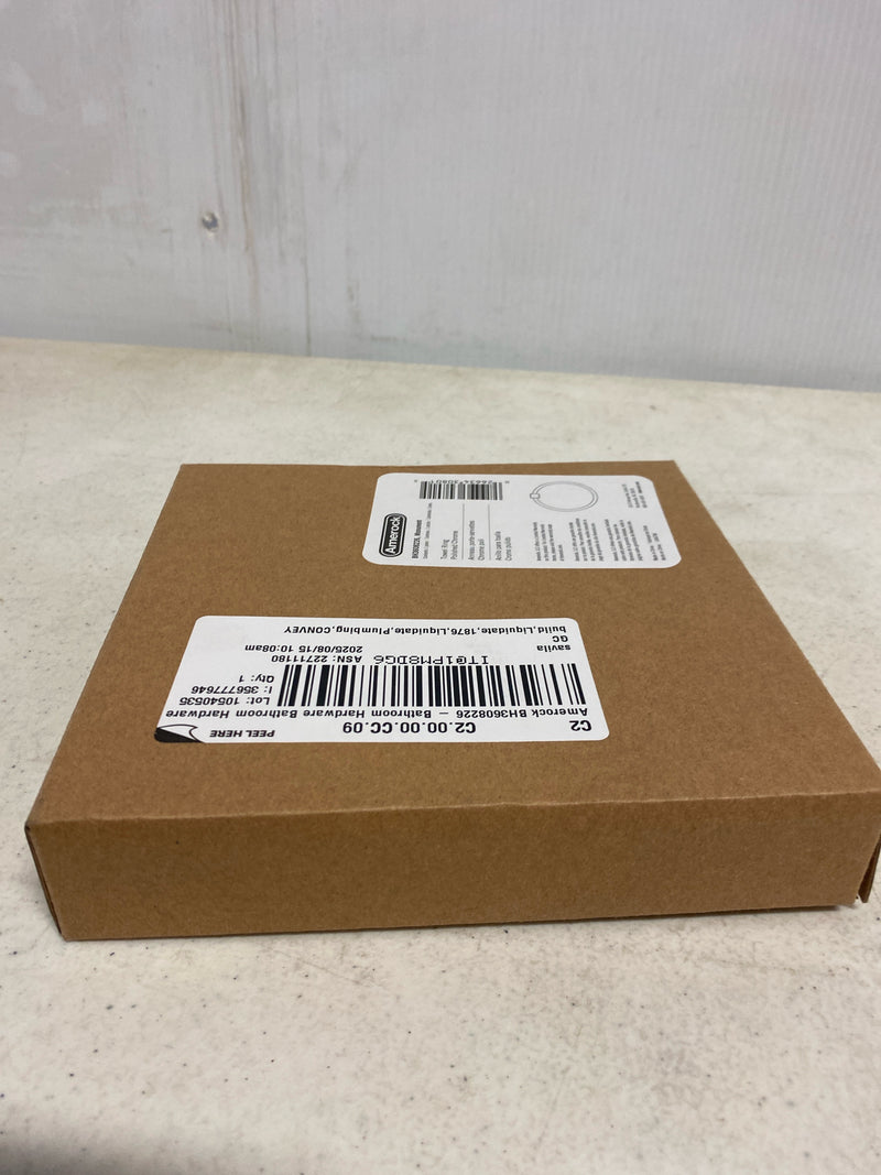 Amerock BH3608226 Monument 6-1/2 in. (165 mm) L Towel Ring in Chrome