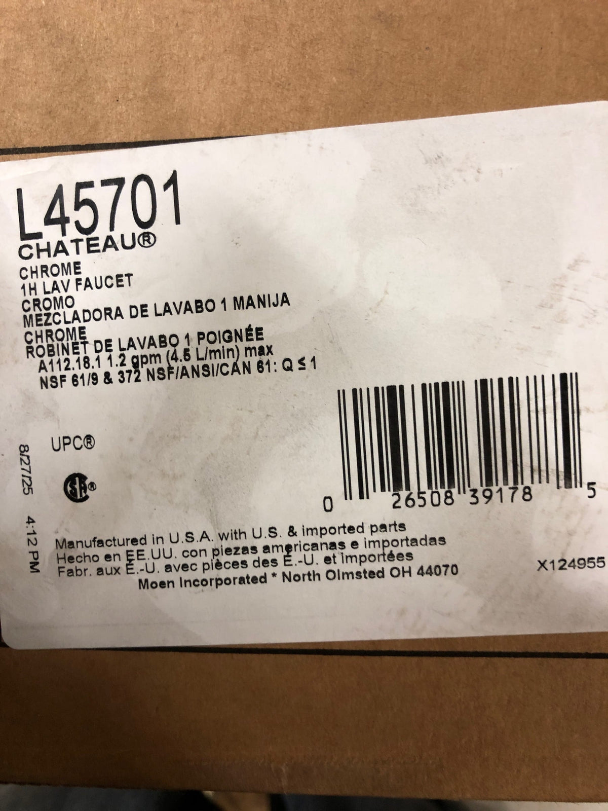 Moen L45701 Chateau 1.2 GPM Centerset Bathroom Faucet - Polished Chrome
