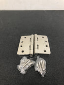 Emtek 9200 Steel Hinges (Pair) - HD - 1/4" Radius Corners - 4" x 4" - 9202414 - Polished Nickel (US14)