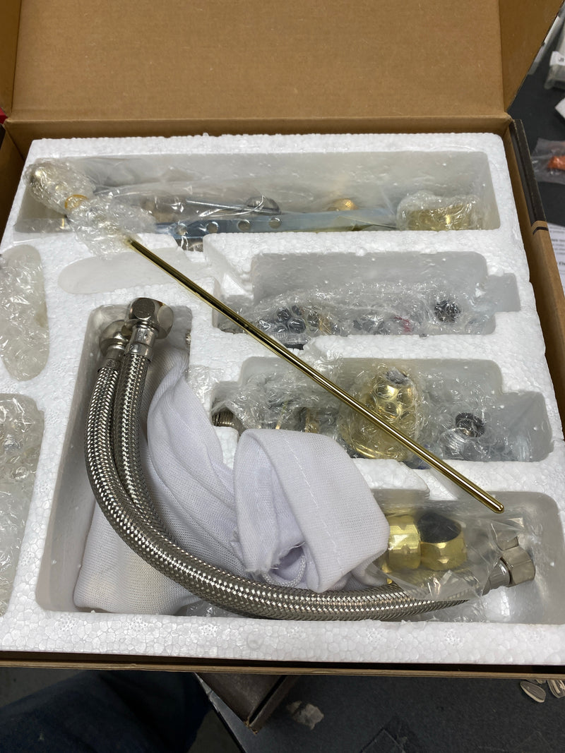 Kingston Brass KS3952PL Restoration 1.2 GPM Mini-Widespread Bathroom Faucet with Pop-Up Drain Assembly - Polished Brass