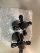 Delta H295RB Pair of Cassidy Metal Cross Handles for Bathroom Faucet in Venetian Bronze