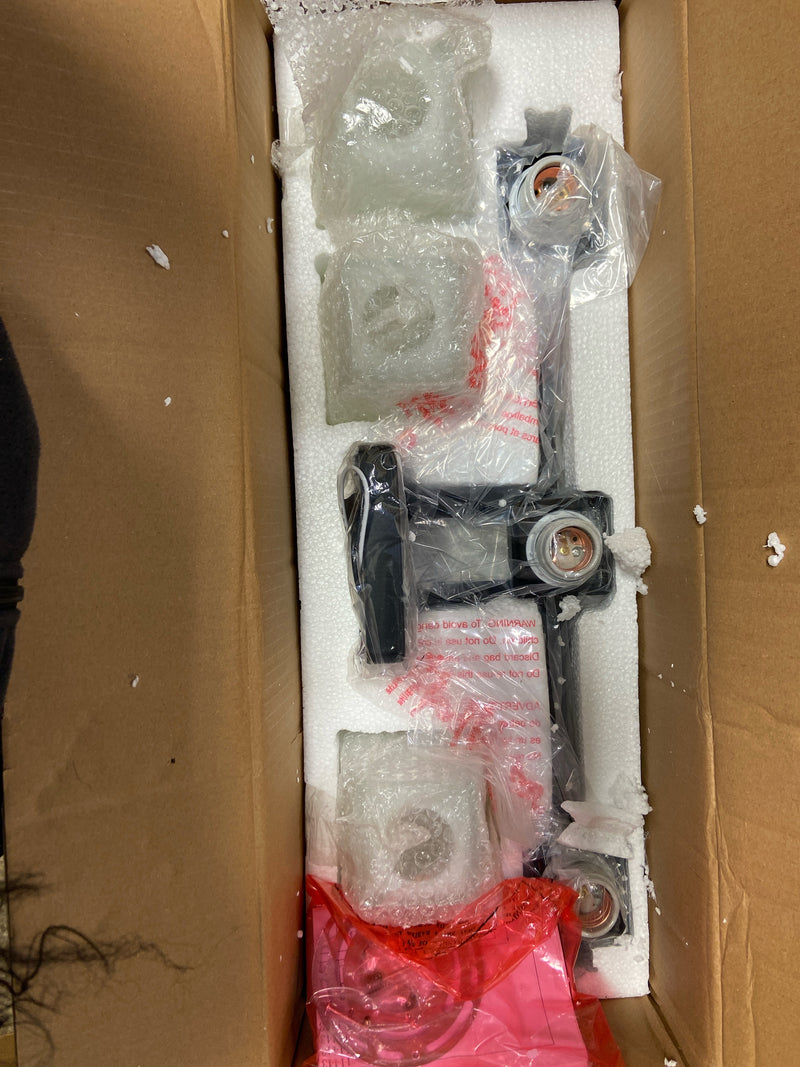 Homeplace lighting 114431MB-334 22 in. W x 7 in. H x 7 in. E 3-Light Vanity Light in Matte Black with Soft White Glass Shade